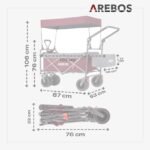 Arebos Bolderkar met dak - LUXUS - Afbeelding 3