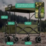 Avalo Bolderkar Opvouwbaar XL met Dak - Afbeelding 7