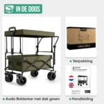 Avalo Bolderkar Opvouwbaar XL met Dak - Afbeelding 2