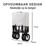 Packaway Opvouwbare Bolderkar 70KG - Afbeelding 4